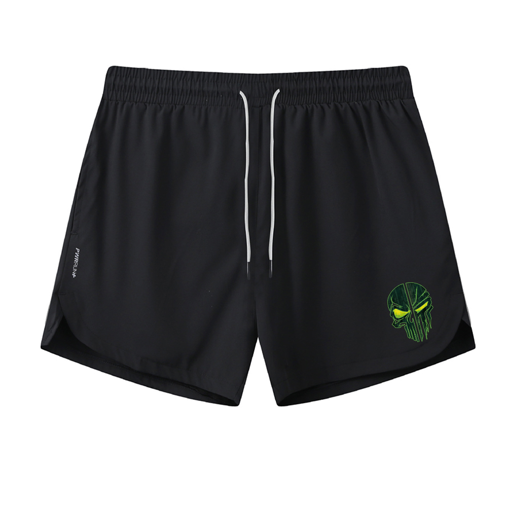 Electronic Spartan Skull Graphic Shorts