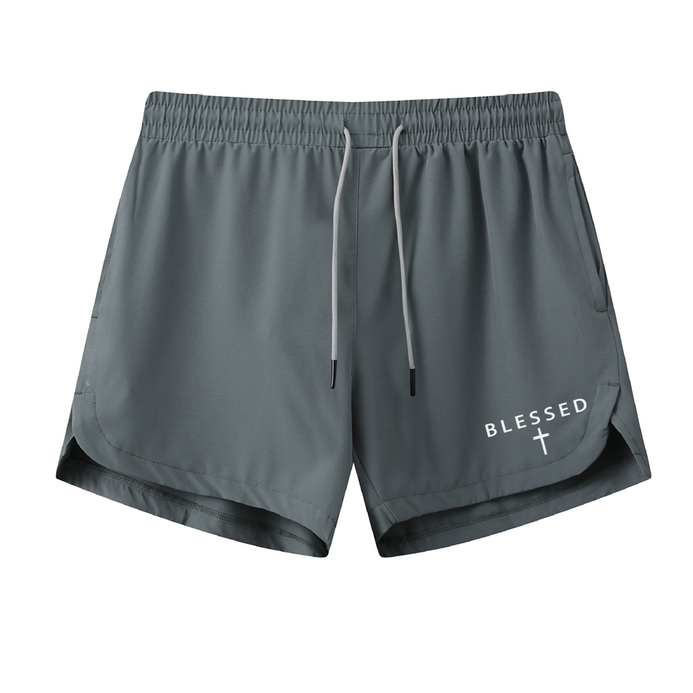 Blessed Cross Graphic Shorts