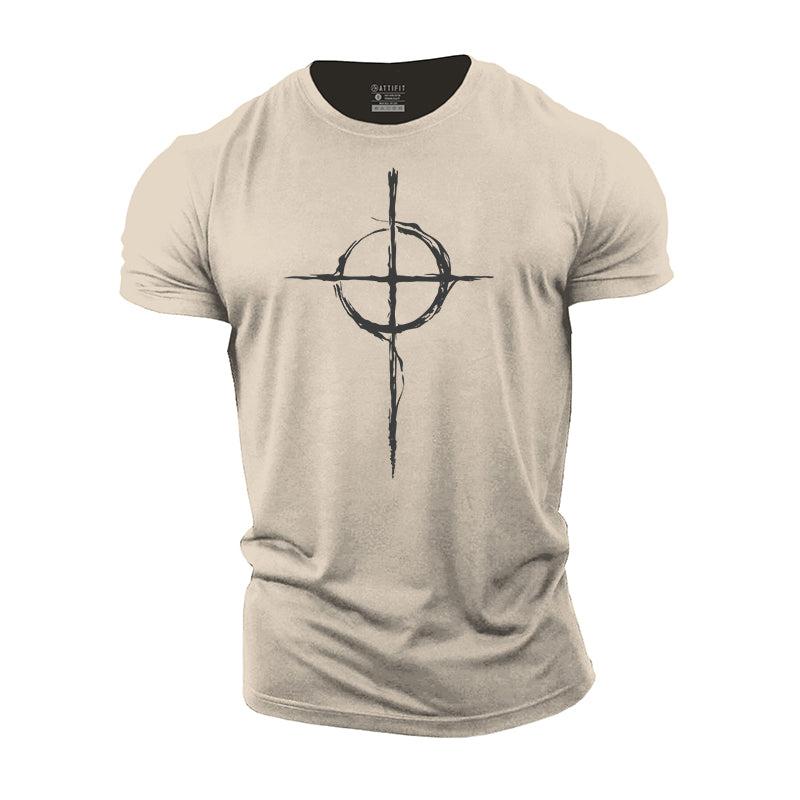 Celtic Cross Graphic Cotton T-Shirt