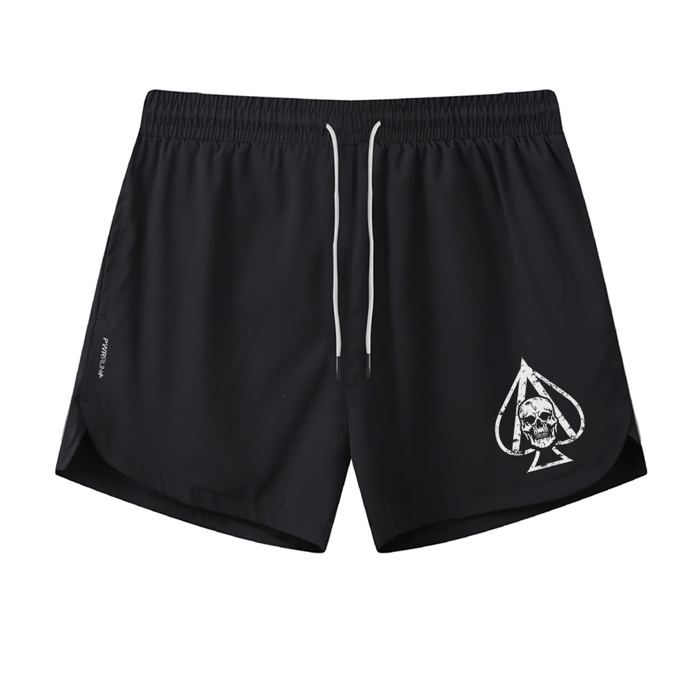 Spades Skull Graphic Shorts