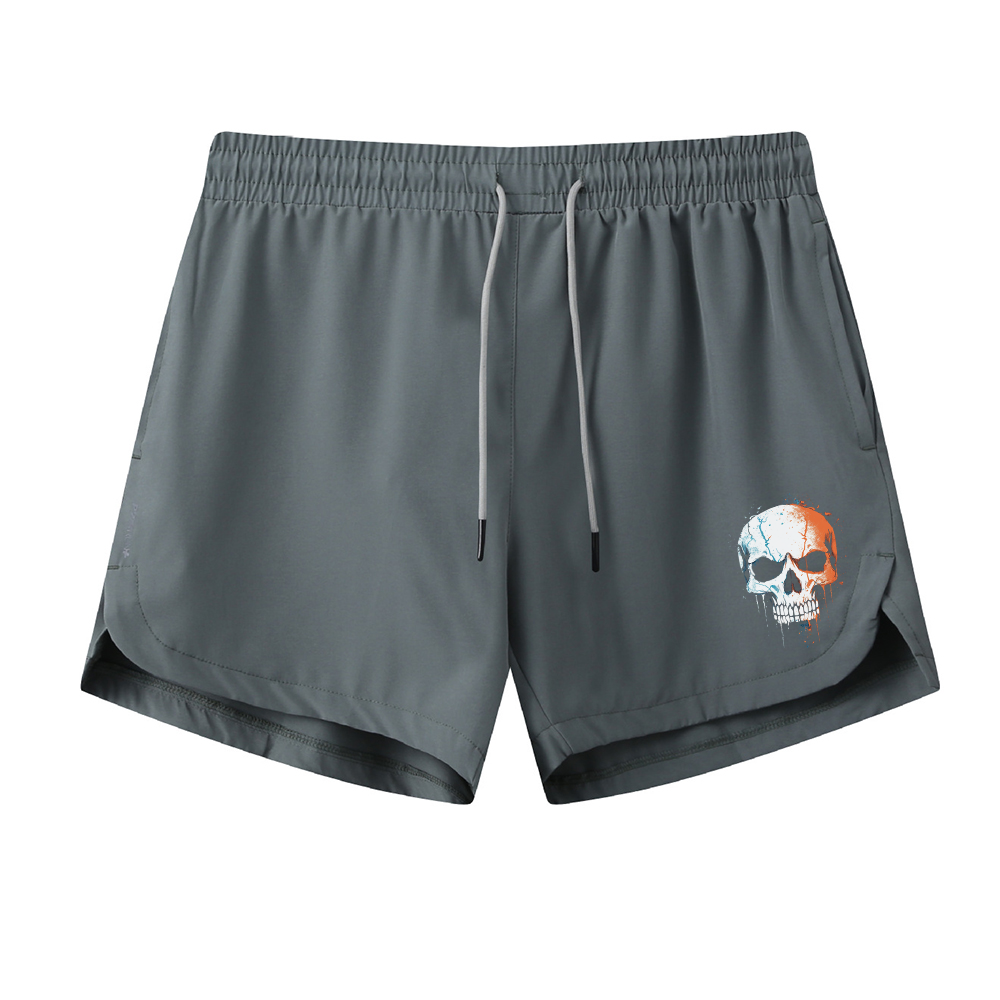 Graffiti Skull Graphic Shorts