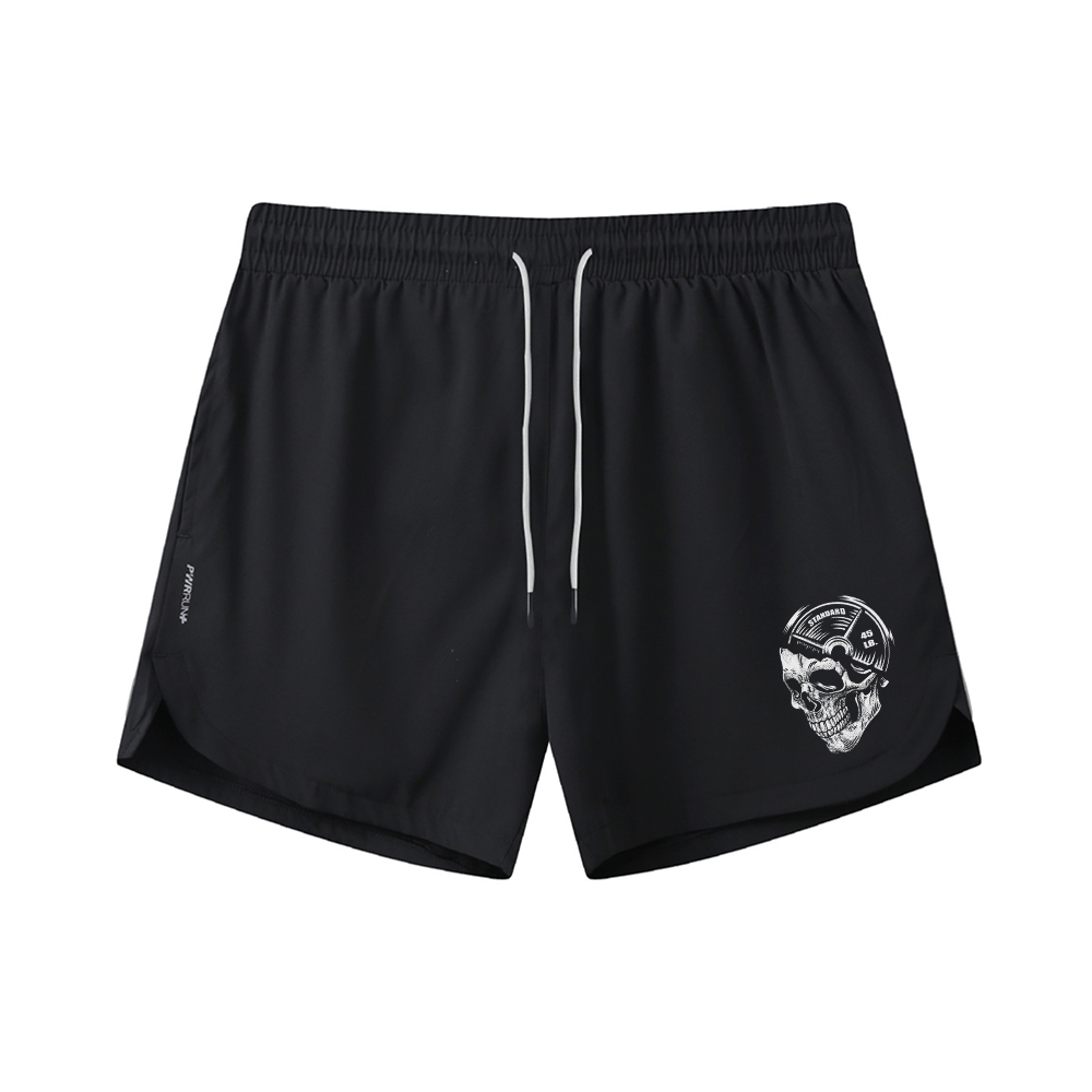 Record Skull Graphic Shorts