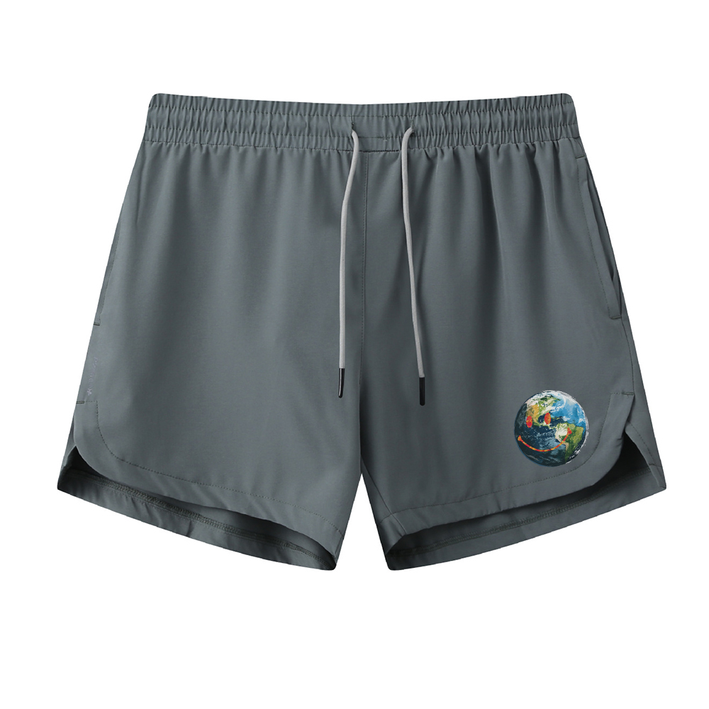 Smiling Earth Graphic Shorts