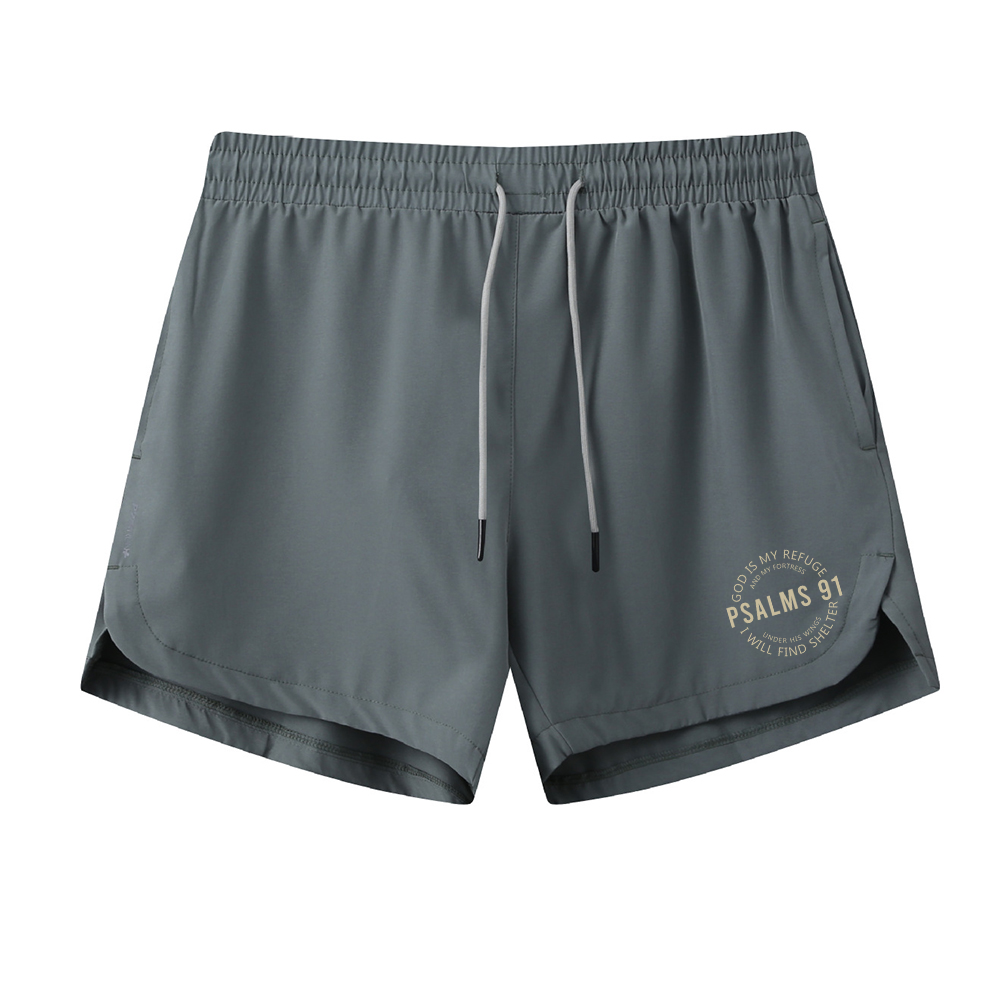 God Is My Refuge Graphic Shorts