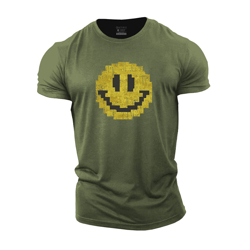 Smiley Pixel Cotton T-shirts