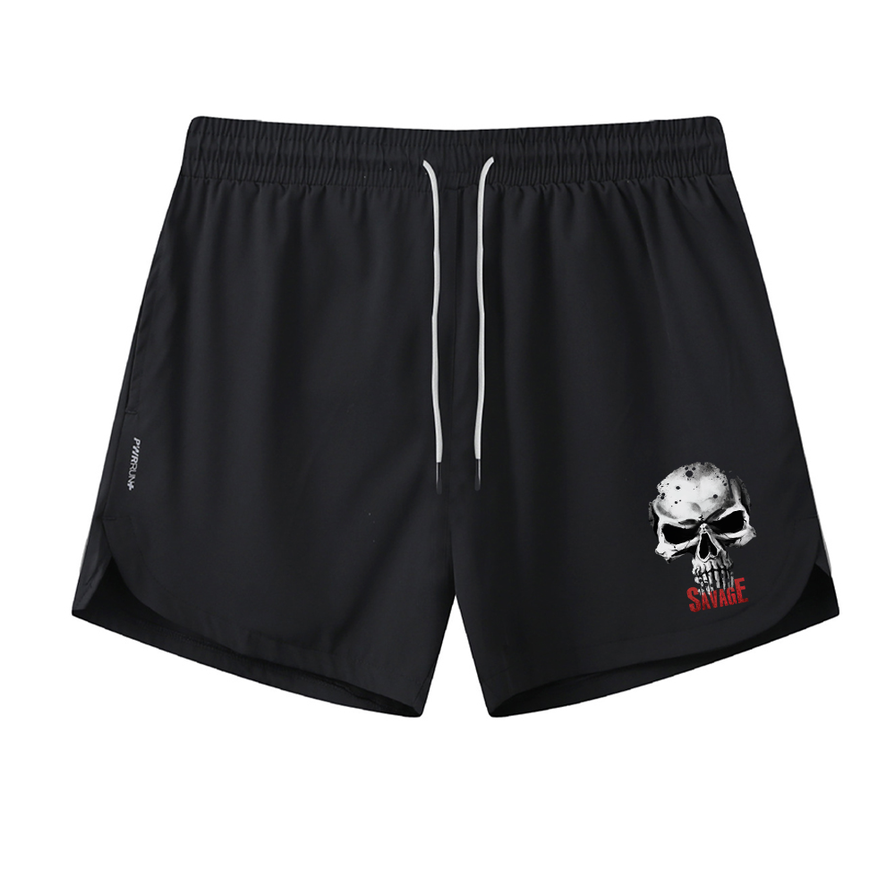 Angry Skull Graphic Shorts