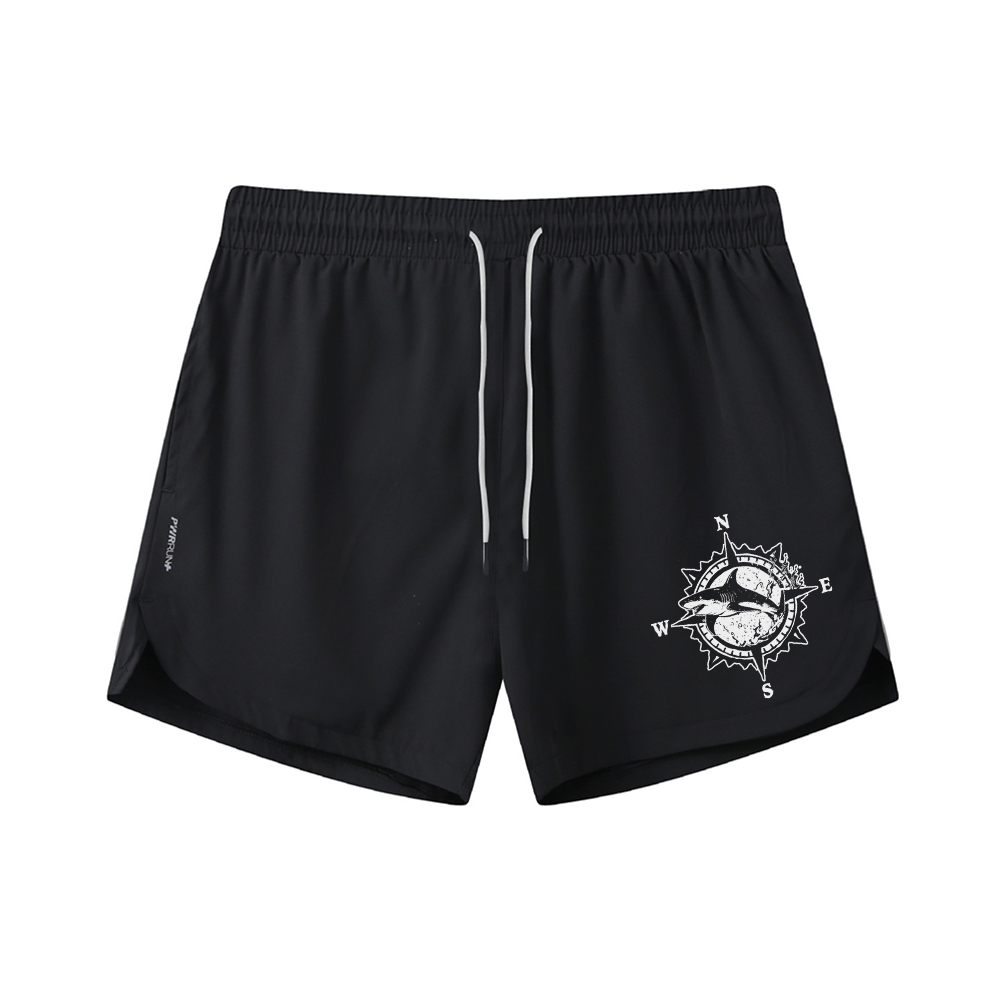 Compass Shark Graphic Shorts