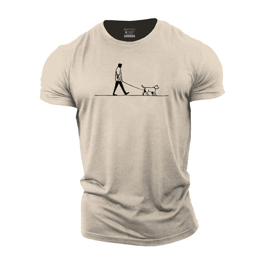 Walking The Dog Cotton T-Shirt