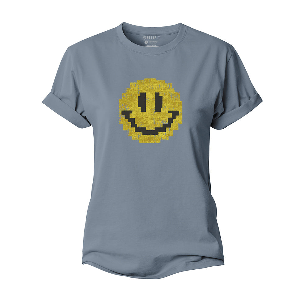 Smiley Pixel Women's Cotton T-Shirt