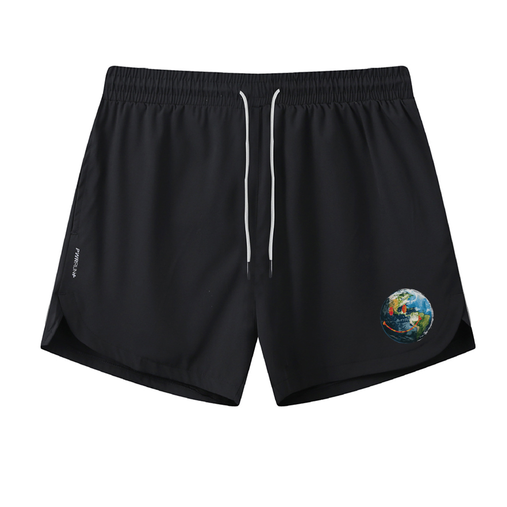 Smiling Earth Graphic Shorts