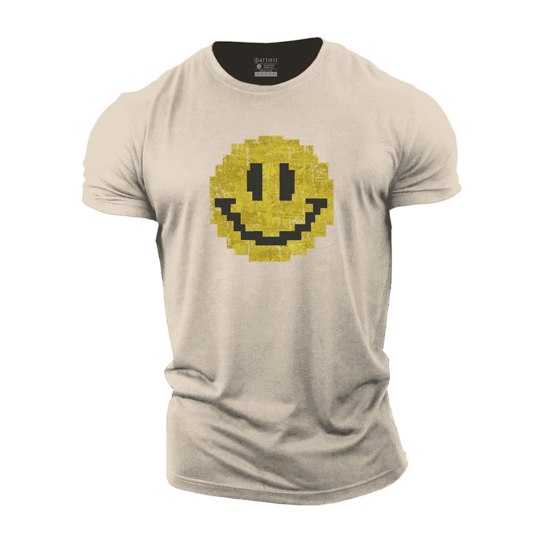 Smiley Pixel Cotton T-shirts