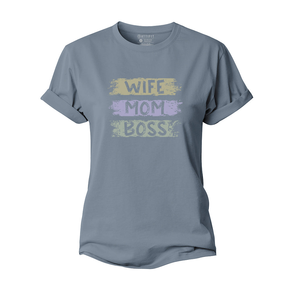 Wife Mom Boss Women's Cotton T-Shirt