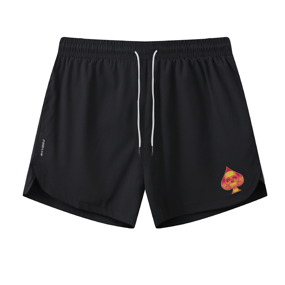 Spades Skull Graphic Shorts