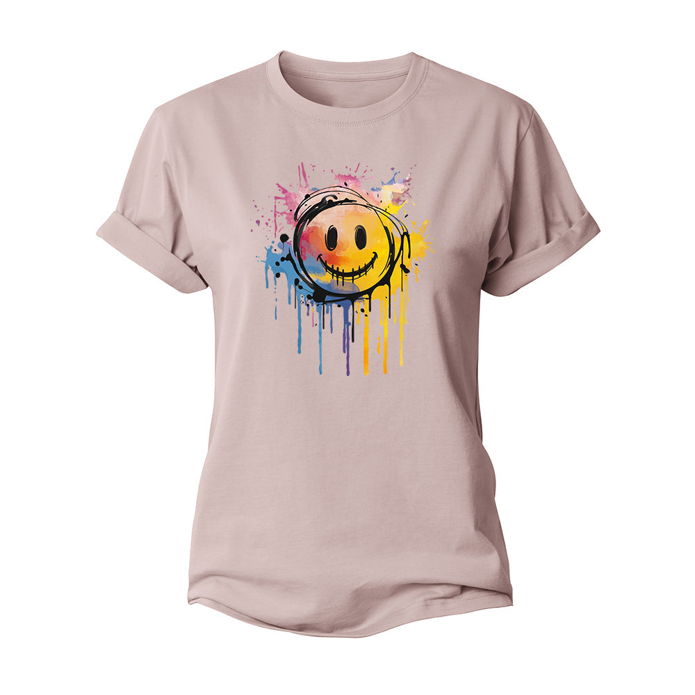 Gleeful Smiley Women's Cotton T-Shirt