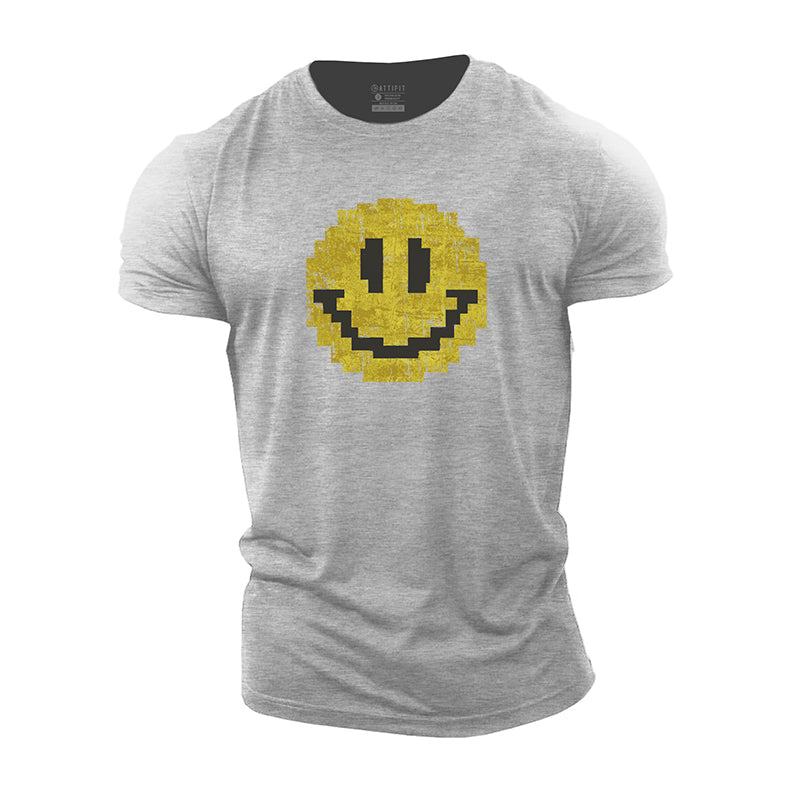 Smiley Pixel Cotton T-shirts