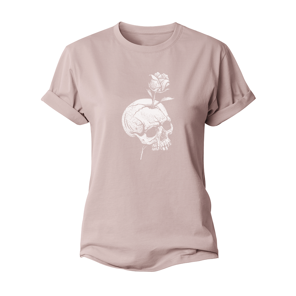 Rose Skull Women's Cotton T-Shirt