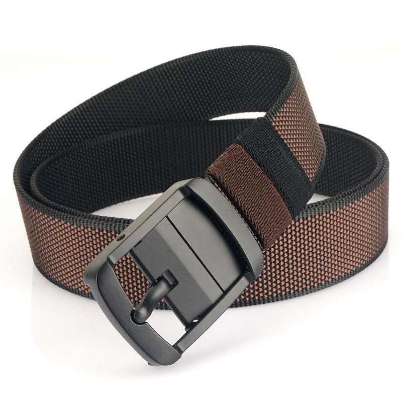 360° Rotating Buckle Reversible Nylon Belt