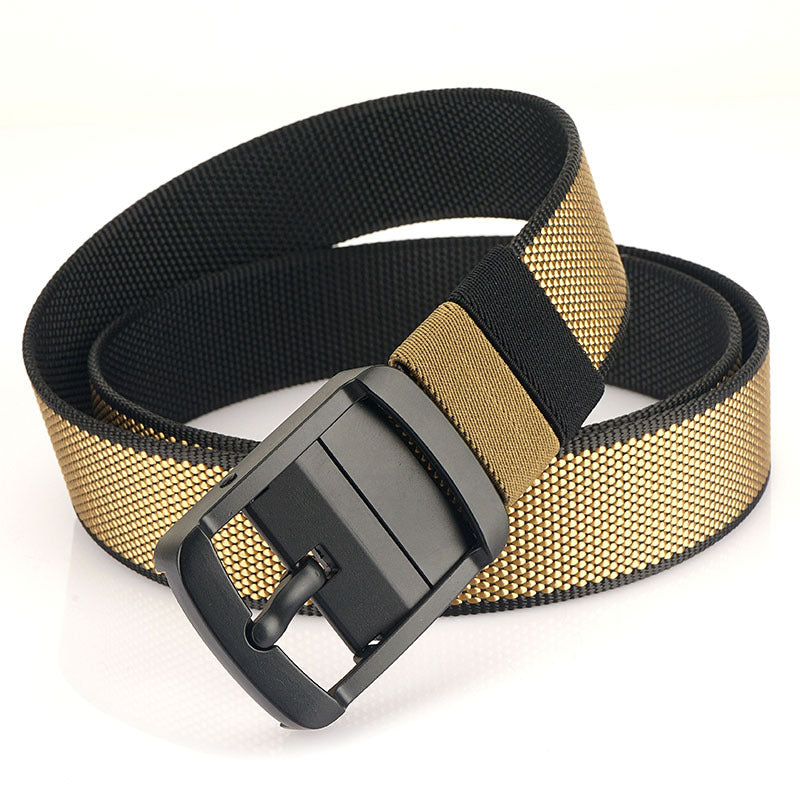 360° Rotating Buckle Reversible Nylon Belt