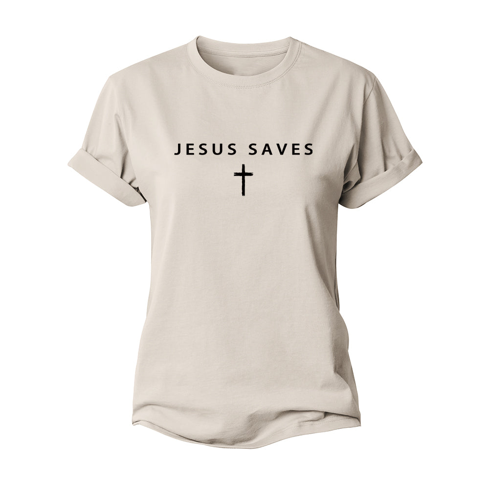 Jesus Saves Women's Cotton T-Shirt