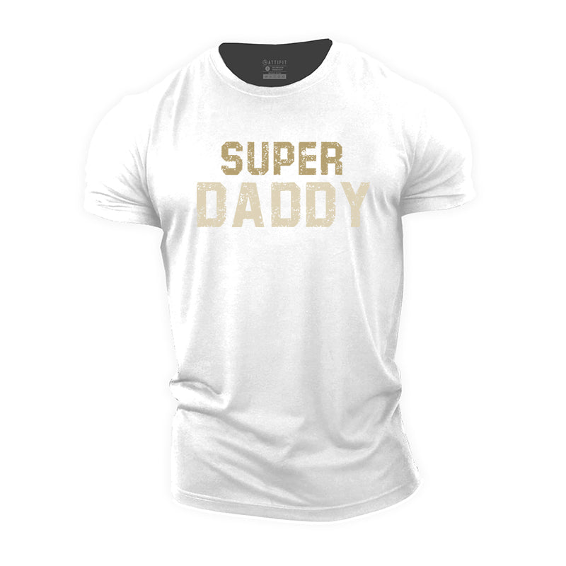 Super Daddy Graphic Cotton T-Shirts