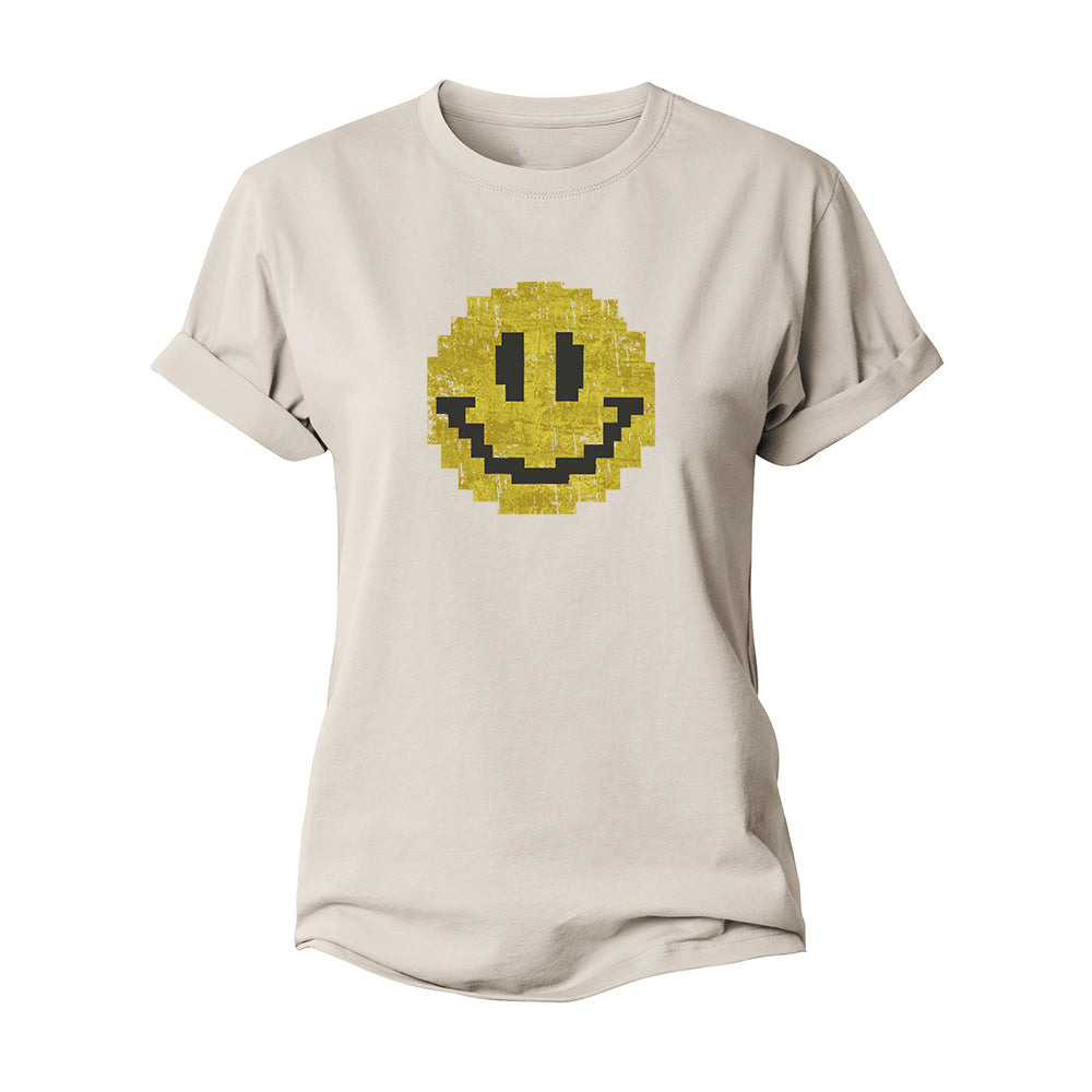 Smiley Pixel Women's Cotton T-Shirt