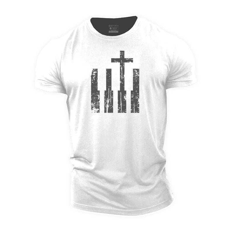 Piano Cross Cotton T-Shirt