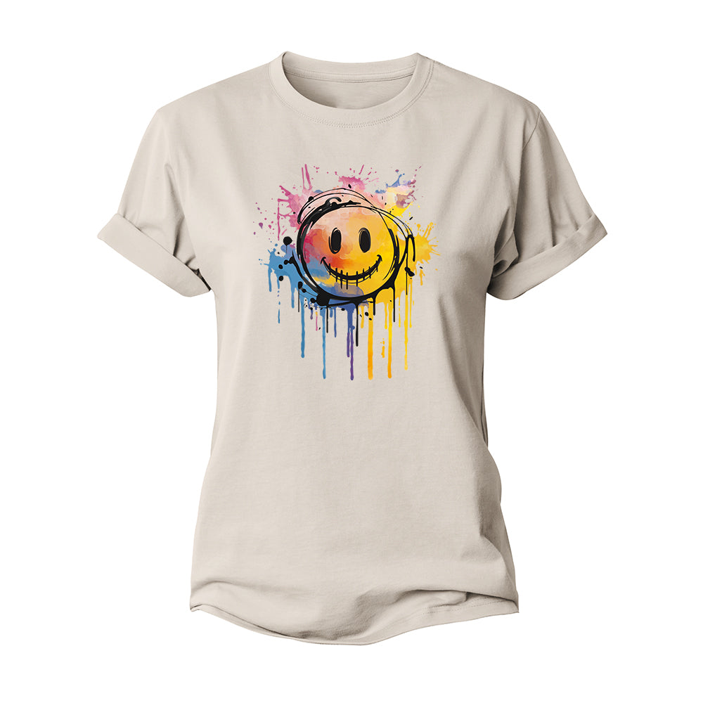 Gleeful Smiley Women's Cotton T-Shirt