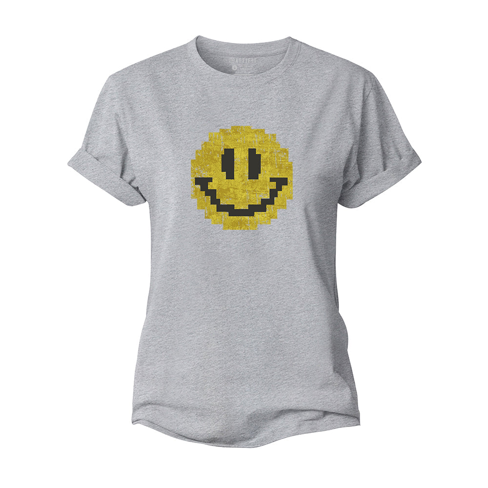 Smiley Pixel Women's Cotton T-Shirt