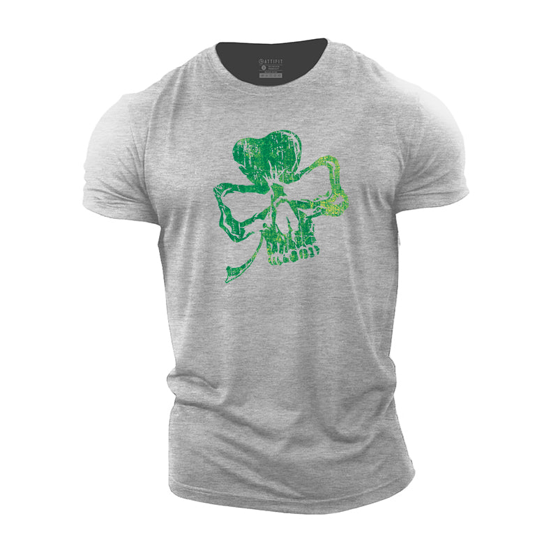 Clover Skull Cotton T-Shirt