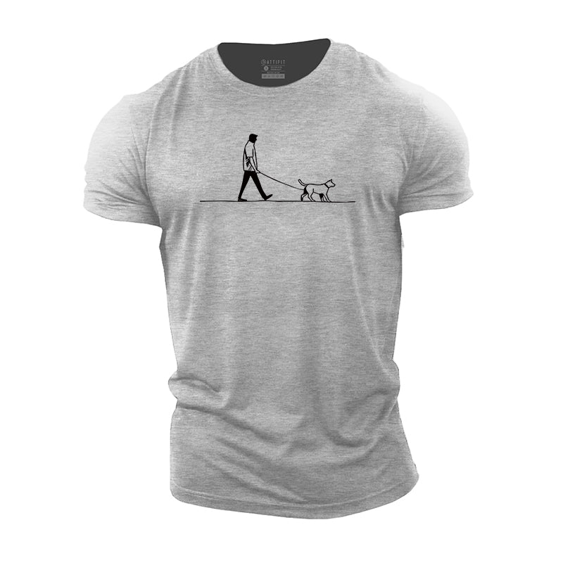 Walking The Dog Cotton T-Shirt