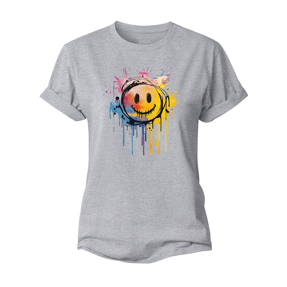 Gleeful Smiley Women's Cotton T-Shirt