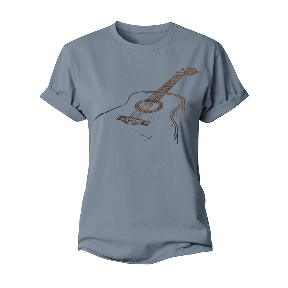 Acoustic Guitar Women's Cotton T-Shirt