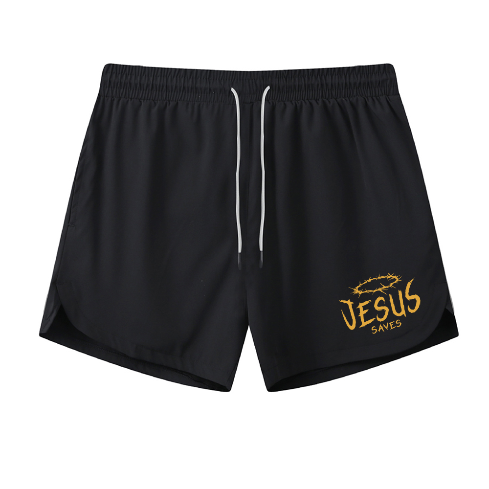 Jesus Saves Graphic Shorts