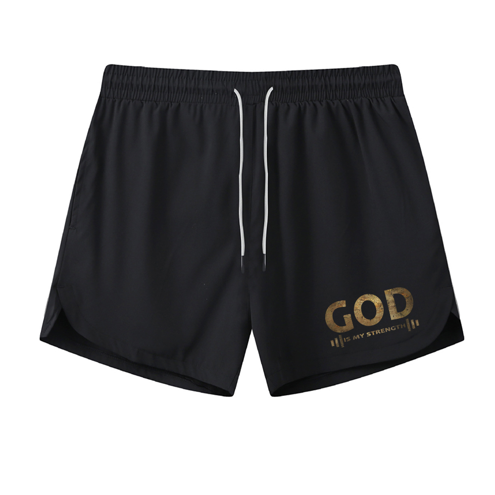 God Is My Strength Graphic Shorts