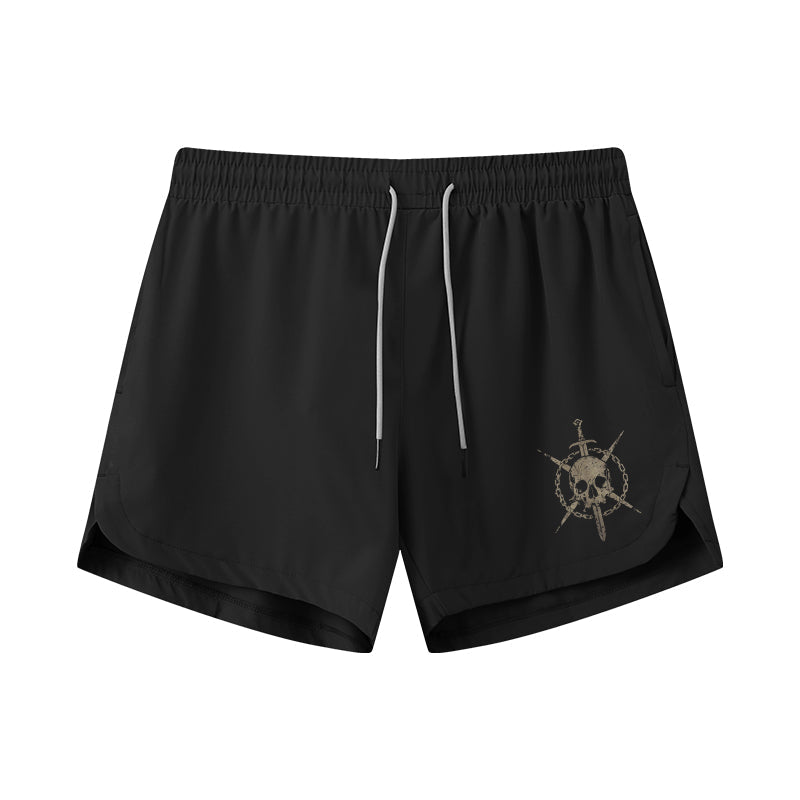 Skull Sword Graphic Shorts