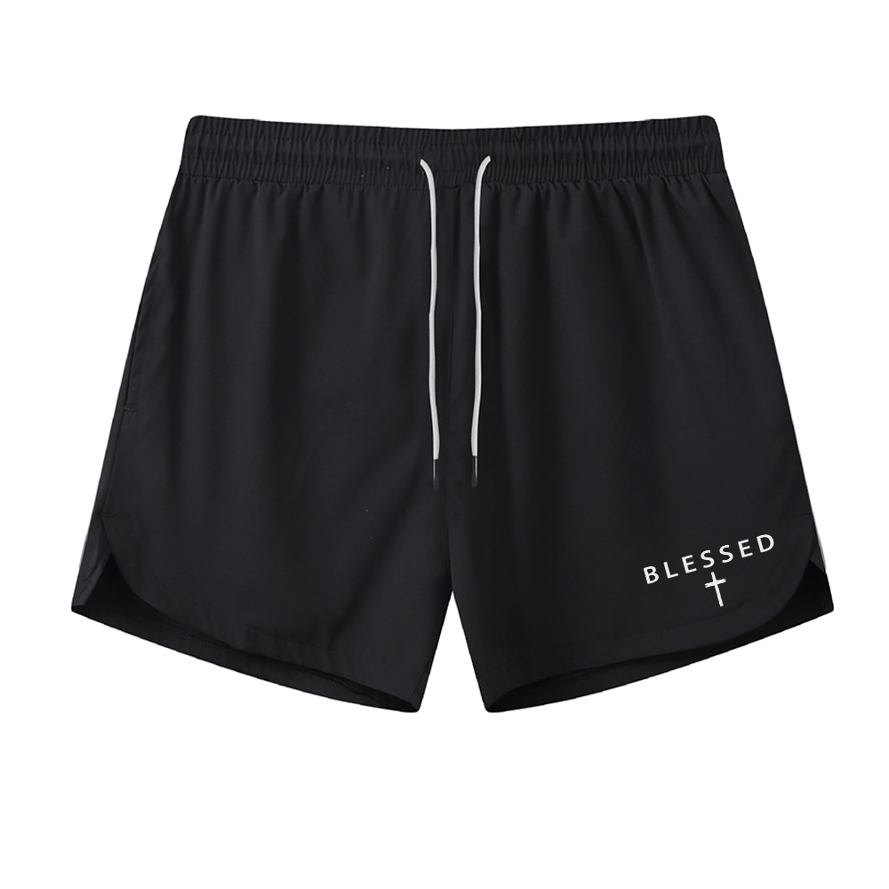 Blessed Cross Graphic Shorts