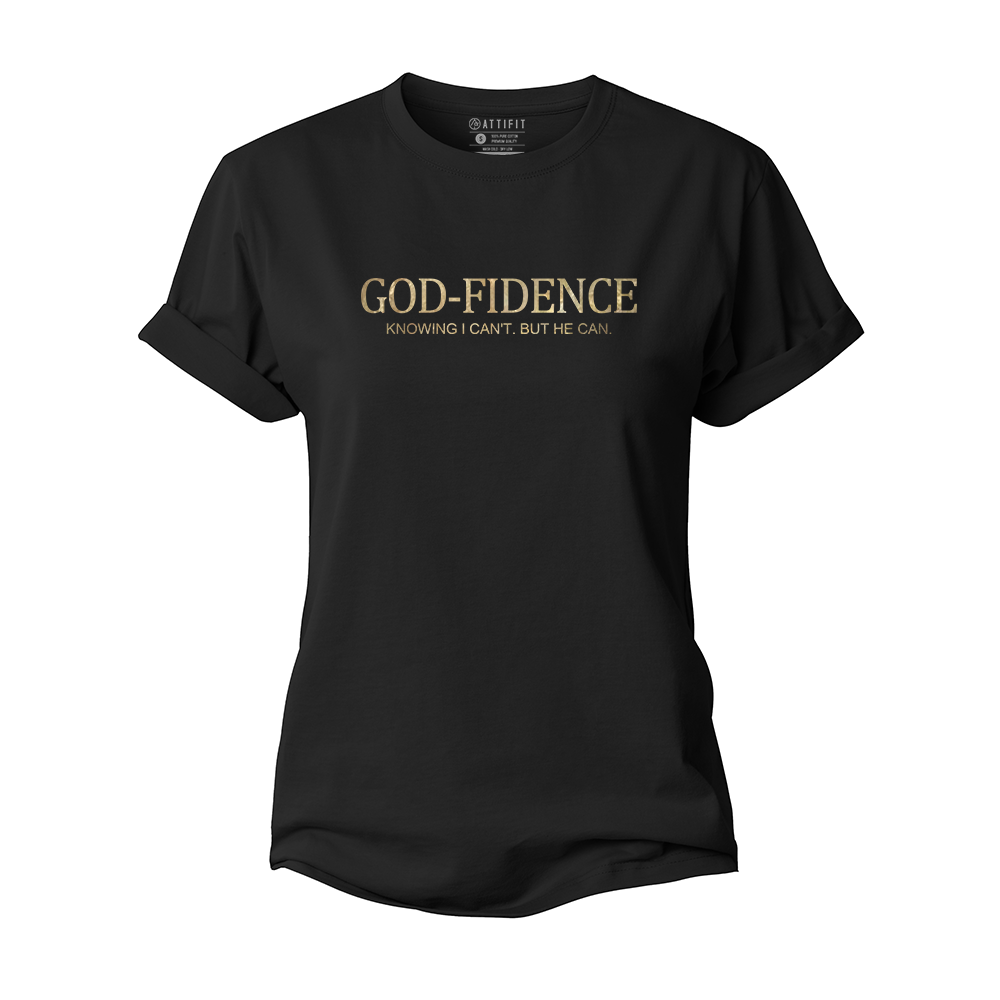 Godfidence, Knowing I Can't but He Can Women's Cotton T-Shirt