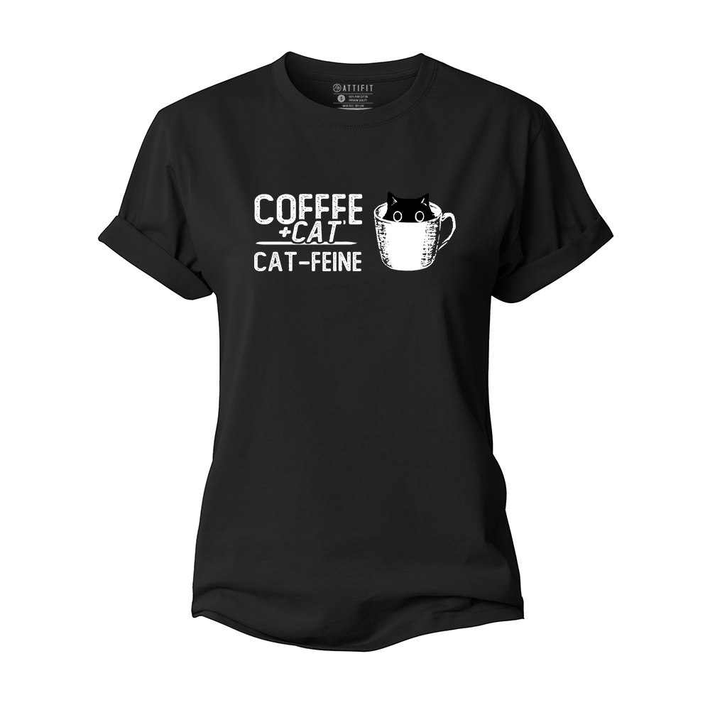 Coffee + Cat = Cat-feine Women's Cotton T-Shirt