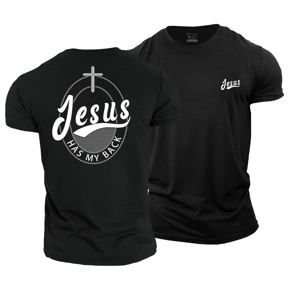 Jesus Has My Back Cotton T-Shirt