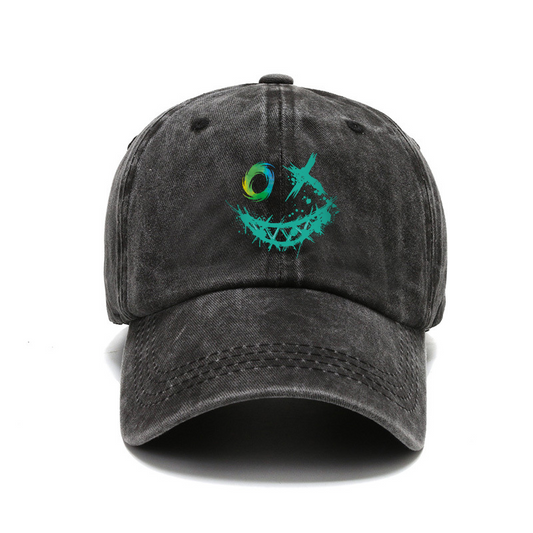 Green Gradient Smiley Face Hat