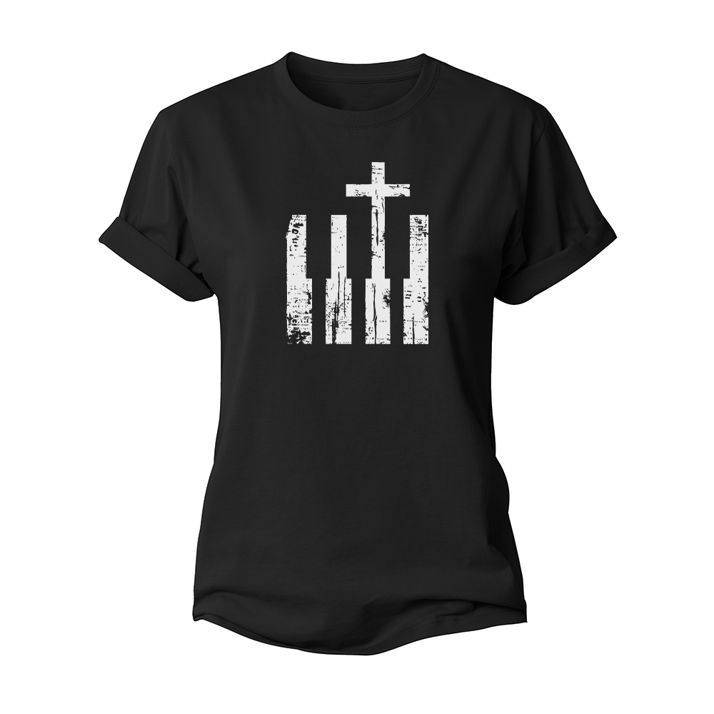 Piano Cross Women's Cotton T-Shirt