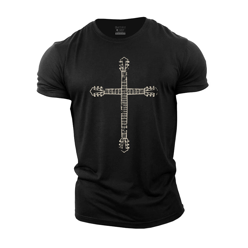 Christian Guitar Cross Cotton T-Shirt