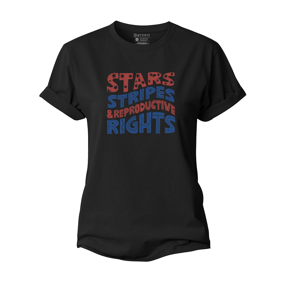 Stars And Stripes Women's Cotton T-Shirt