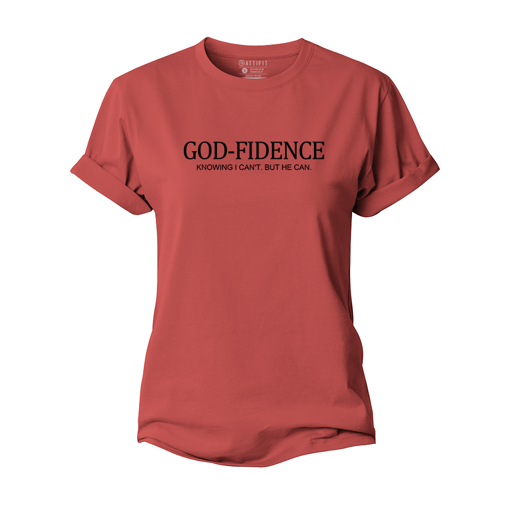 Godfidence, Knowing I Can't but He Can Women's Cotton T-Shirt