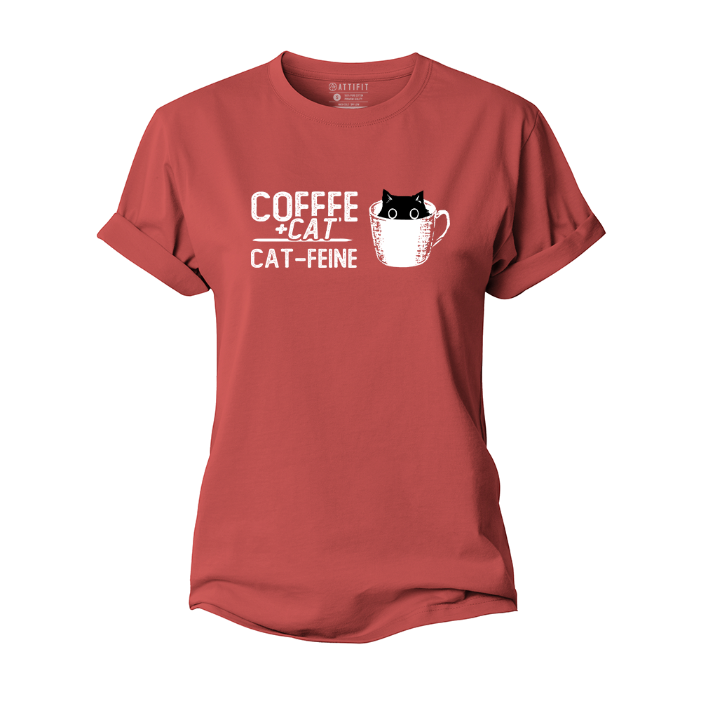 Coffee + Cat = Cat-feine Women's Cotton T-Shirt