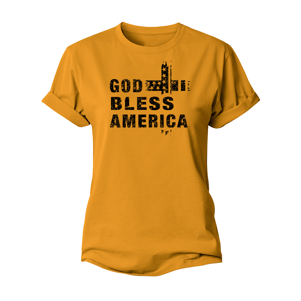 God Bless America Women's Cotton T-Shirt