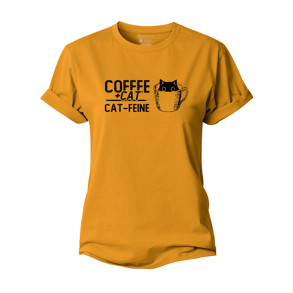 Coffee + Cat = Cat-feine Women's Cotton T-Shirt