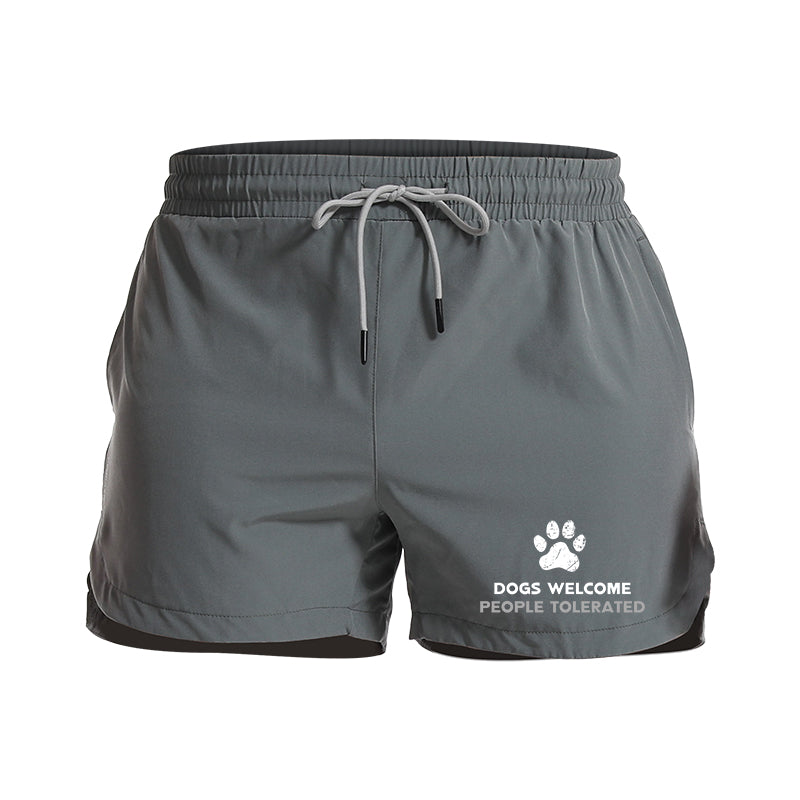 Dogs And People Graphic Shorts