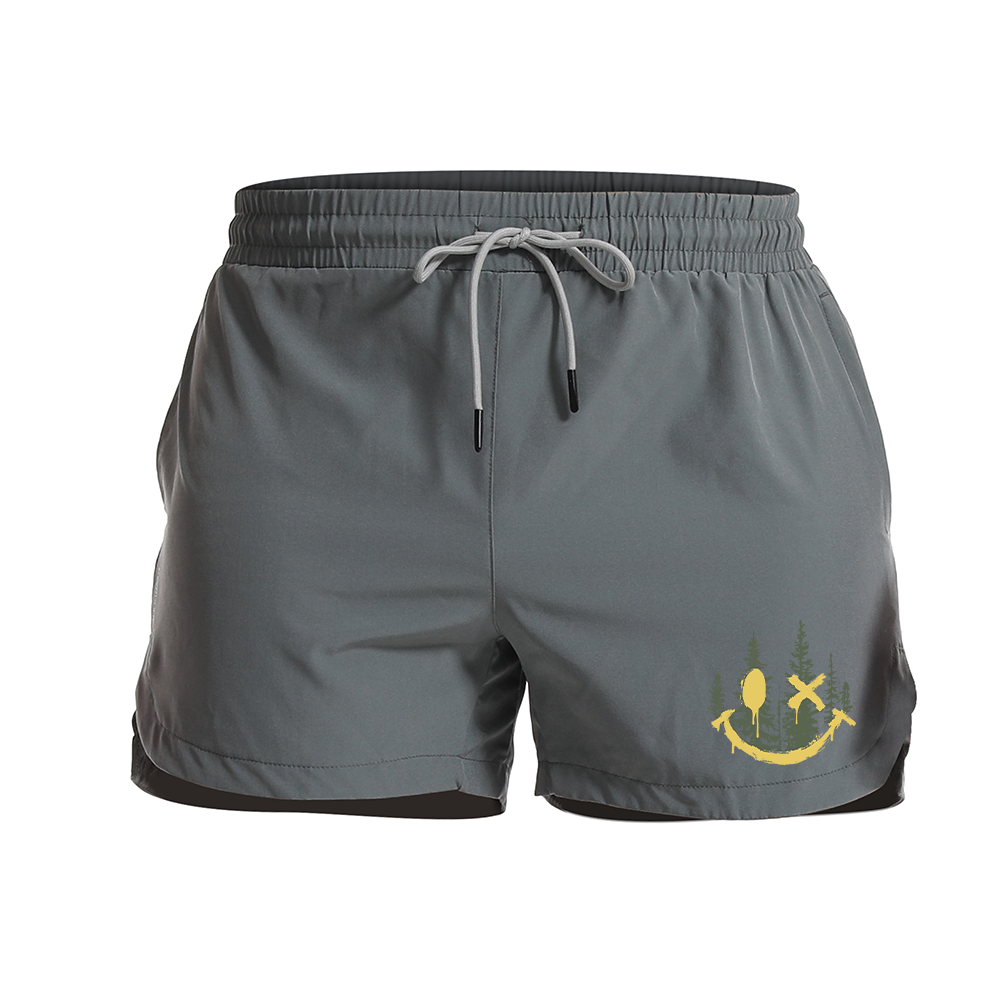 Smiley Forest Graphic Shorts