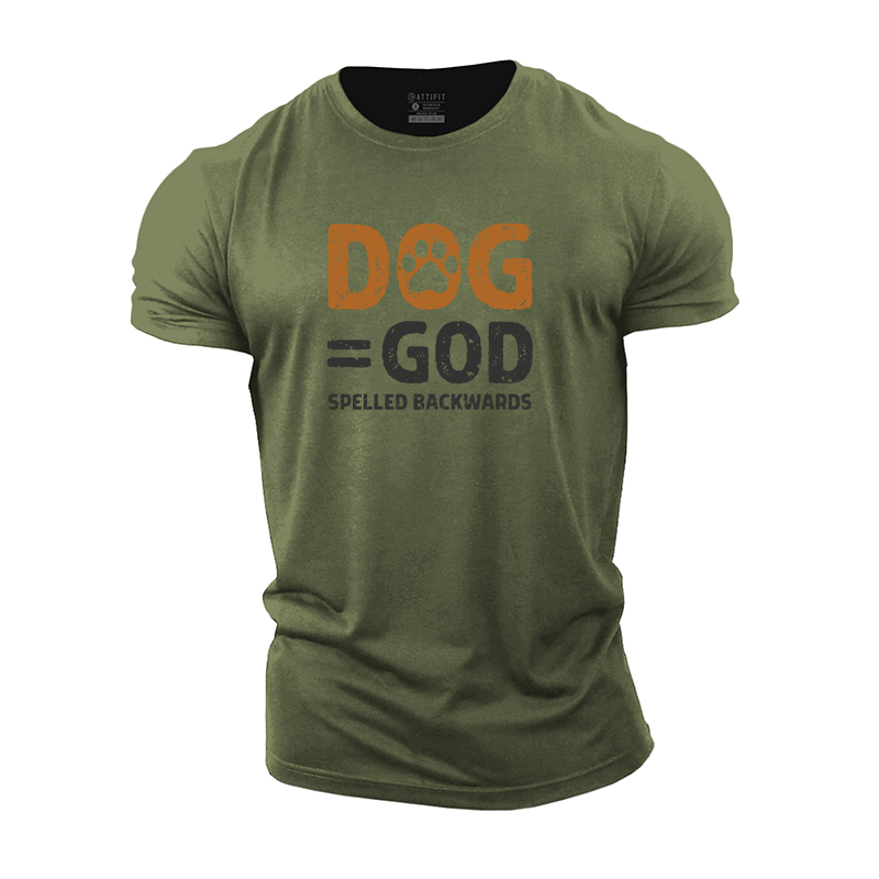 Dog=God Spelled Backwards Cotton T-Shirt